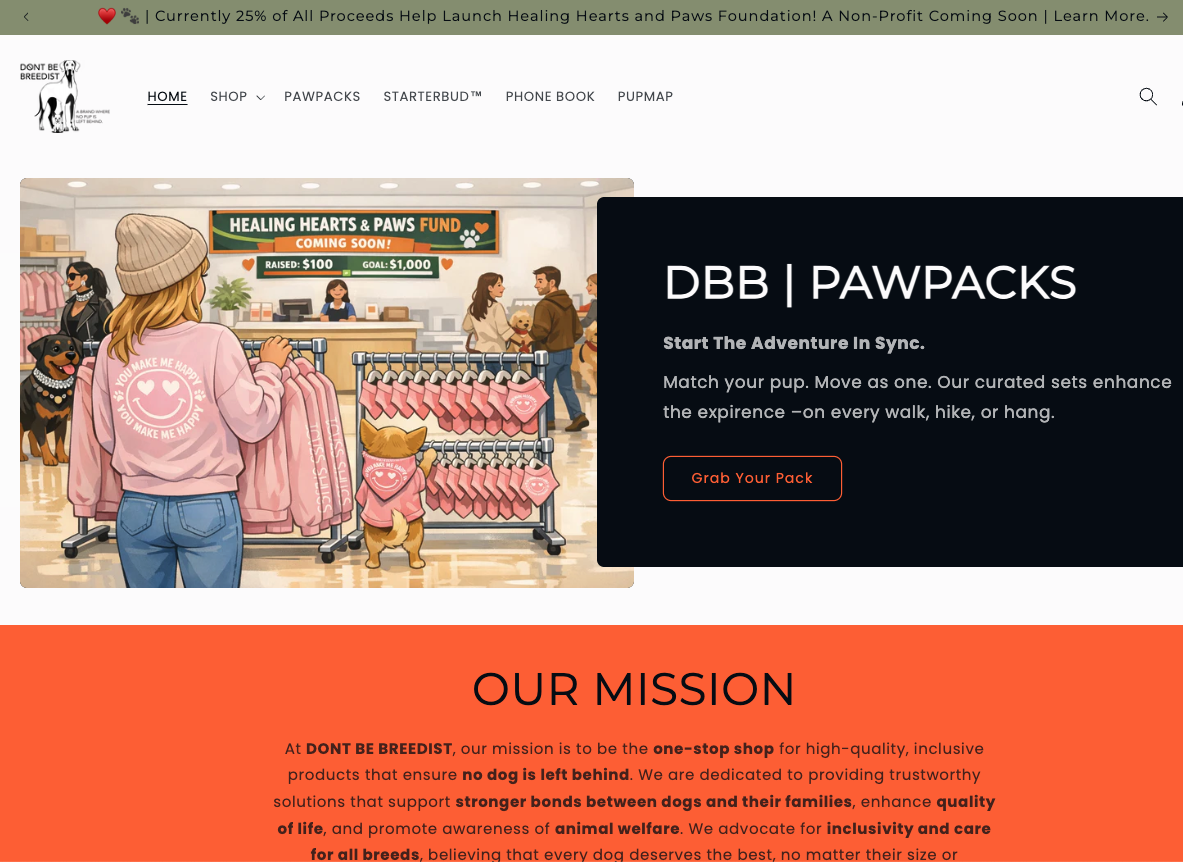 Image of DONT BE BREEDIST Brand Project